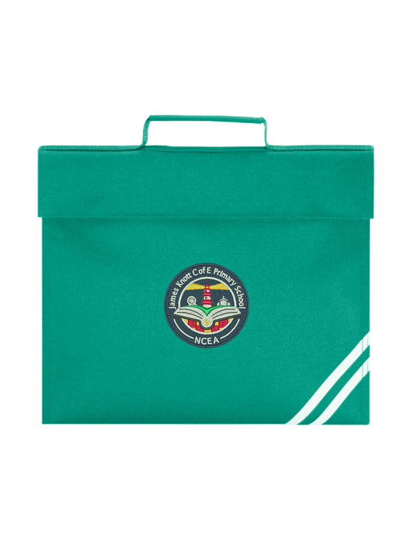 James Knott Primary School Jade Logo Bookbag with reflective strip