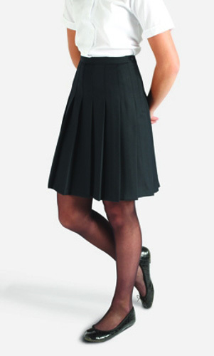 Hexham Middle School Girls Black Designer Pleat skirt