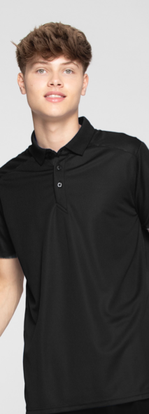 Excelsior New Plain Black Gravity PE Polo Shirt (All year groups)