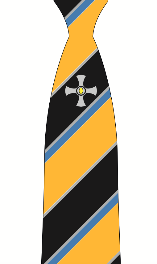 Northallerton School Year 9 (Sept 2024) Yellow Logo Clip on Tie