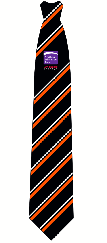 Red House Academy Orange Stripe Traditional Tie (Year 7 Sept 24)
