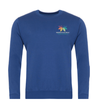Middlestone Moor Primary Academy Royal Sweatshirt with Logo