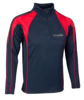 John Spence Navy/Red Contrast Outdoor 1/4 Zip Midlayer