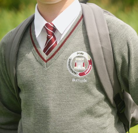 Girls grey sales v neck jumper