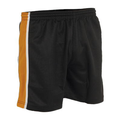 Kingsmeadow Panelled PE Shorts (Black/Amber) MSSP231