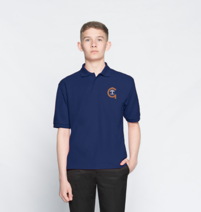 girls navy polo