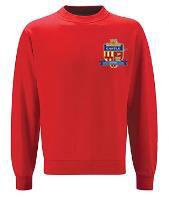 Castle School Logo Red Sweatshirt (unisex)