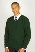 Excelsior Bottle Green (or Grey) V- Neck Jumper (Y8 Sept 25)