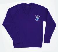 St Anne's Catholic School V-Neck Knitted Jumper with logo