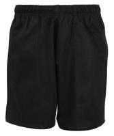 Ponteland High School Approved Plain Black Honeycomb Shorts (Unisex)