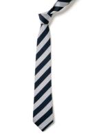 River Tyne Traditional Ties Black/white equal stripe tie BS54