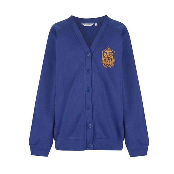 Little Wills Burgundy School Cardigan with Logo - Nursery only