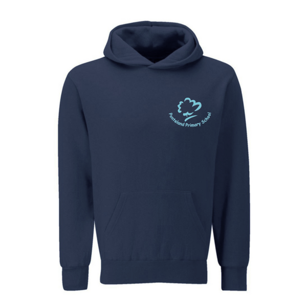 Ponteland Primary School Logo Navy PE Hoody