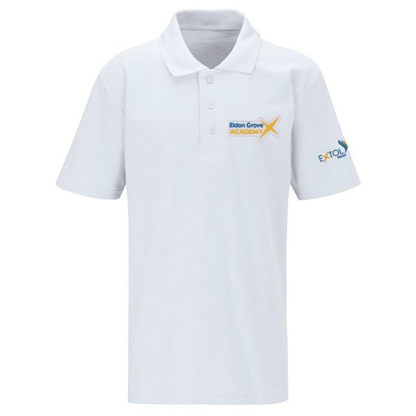 Eldon Grove White Polo Shirt with Logo