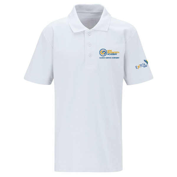 New Silksworth White Polo Shirt with Logo