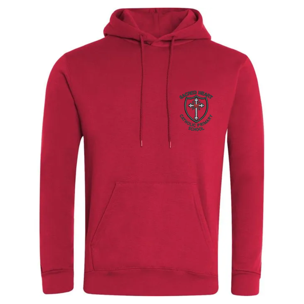 Sacred Heart Primary School Logo Red PE Hoody