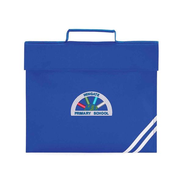 Wingate Primary Royal Blue Logo Bookbag with reflective strip