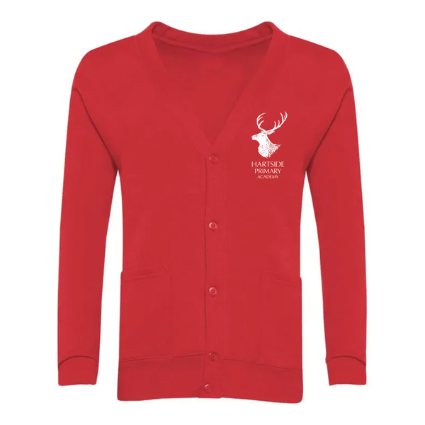 Hartside Primary Academy  Red School Cardigan with Logo