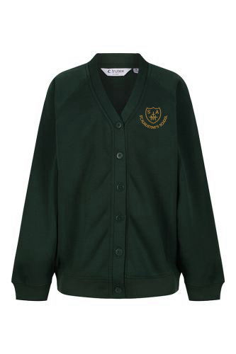 St Augustine Primary Bottle Green School Cardigan with Logo