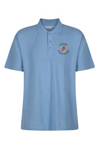 Nunthorpe Primary Sky Blue PE Polo Shirt with Logo