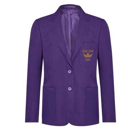 All Saints Girls Badged Purple Blazer