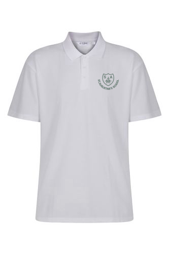 St Augustine Primary White Polo Shirt with Logo