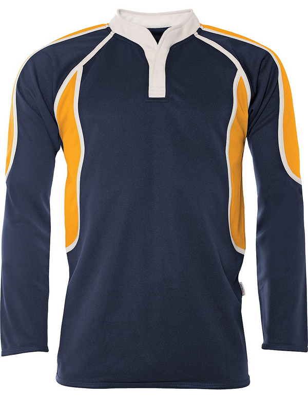 Ian Ramsey Navy and Gold Rugby Shirt REDUCED TO CLEAR