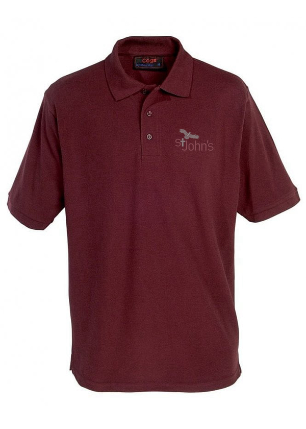 St John's Catholic Burgundy Unisex PE polo