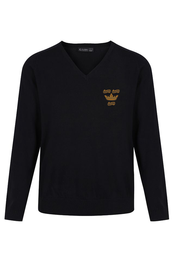 All Saints Unisex Cotton V - Neck Black Jumper - (Yr 11 Only)