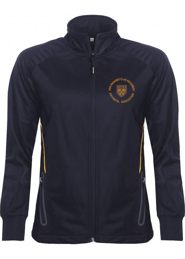 Ian Ramsey Girls Full Zip Sports Midlayer Top with Logo REDUCED TO CLEAR