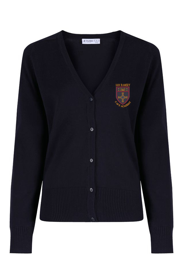 Ian Ramsey Girls Cotton V - Neck Navy Cadigan