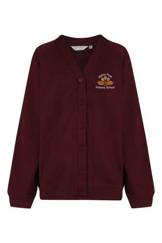 Myton Park Burgundy School Cardigan with Logo - (Nursery Only)