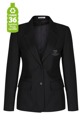 Northfield Girls Badged Contemporary Black Blazer