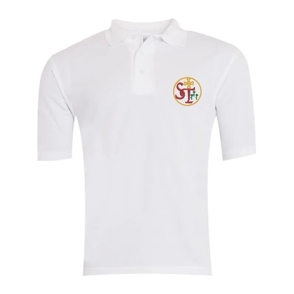 St Teresa's Darlington White Polo Shirt with Logo