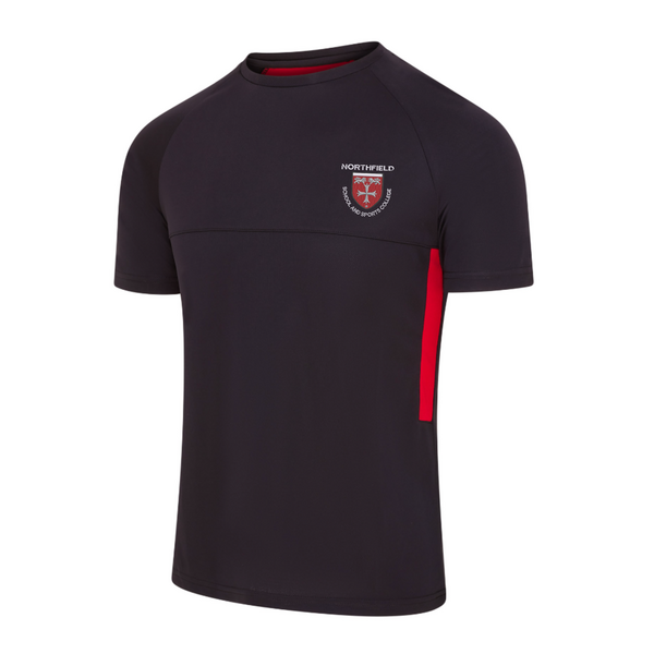 Northfield Black and Red Unisex PE T-shirt (967)