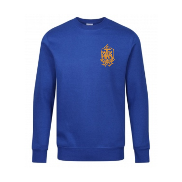 Little Wills Royal Blue School Sweatshirt with Logo - Nursery only