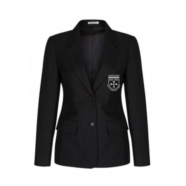 Northfield Girls Badged Contemporary Black Blazer