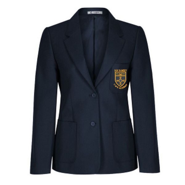 Ian Ramsey Girls Badged Navy Blazer 