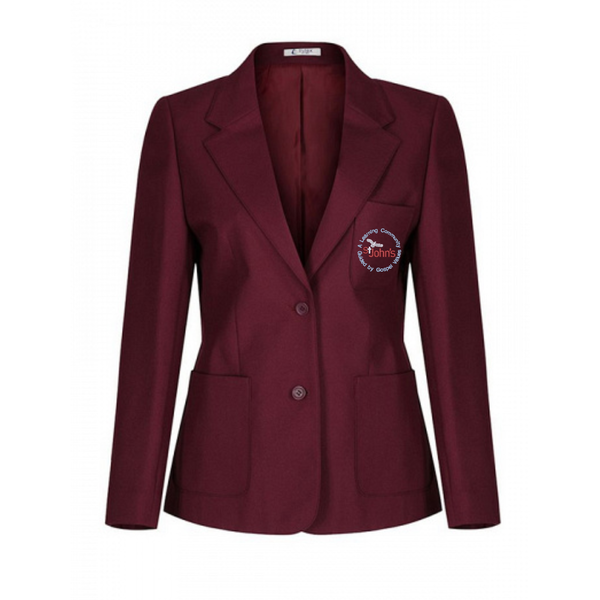 St John's Catholic Girls Badged Maroon Blazer