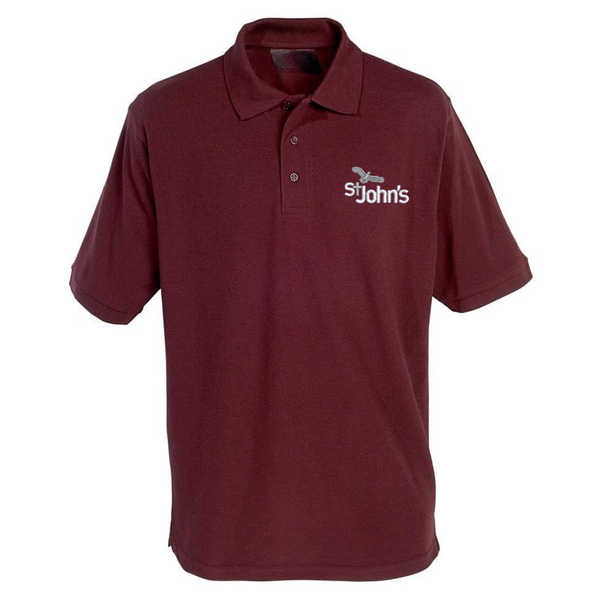 St John's Catholic Burgundy Unisex PE polo