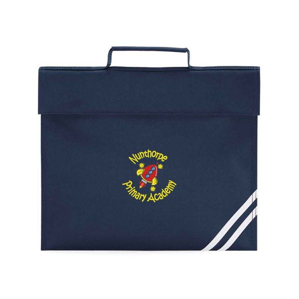 Nunthorpe Primary Navy Logo Bookbag with reflective strip