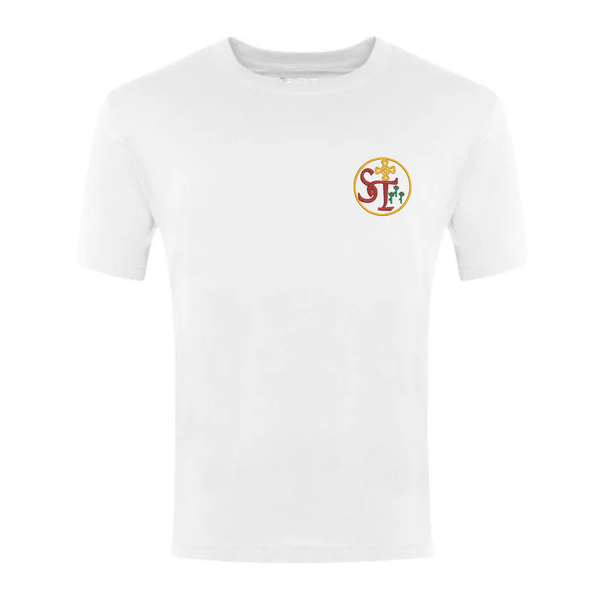St Teresa's Darlington White PE T-shirt