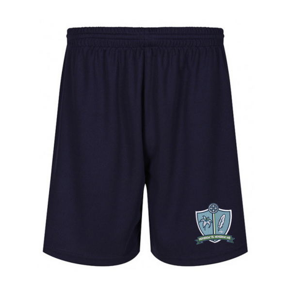 Our Lady & St Bede Navy Akoa Sports Shorts With Logo