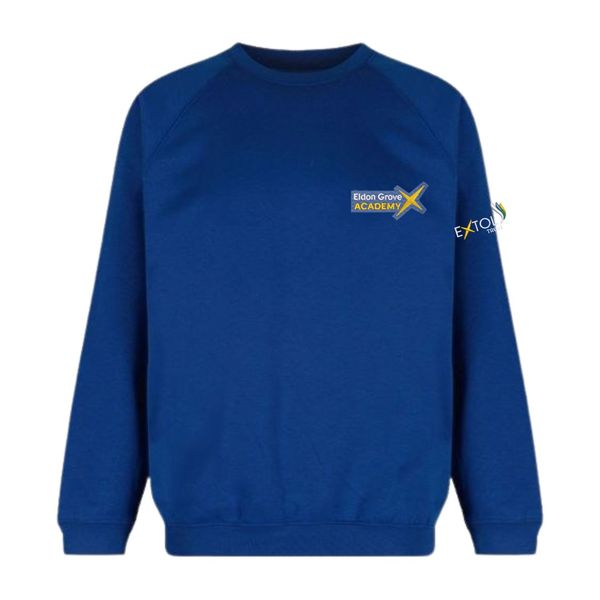 Eldon Grove Royal Blue School Sweatshirt with Logo