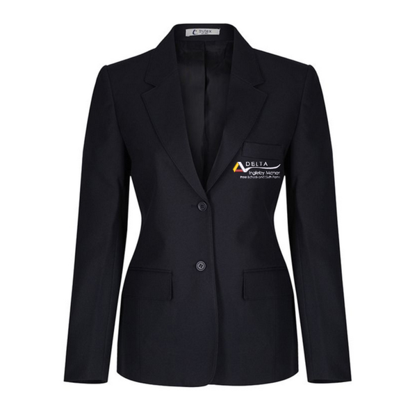 Ingleby Manor Girls Badged Contemporary Navy Blazer