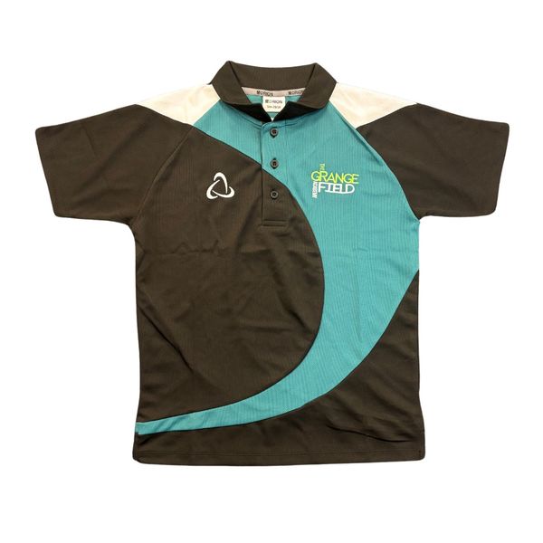 Grangefield Approved Black Teal and White Polo Shirt With Logo REDUCED TO CLEAR