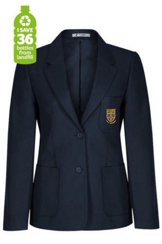 Ian Ramsey Girls Badged Navy Blazer (Yellow)