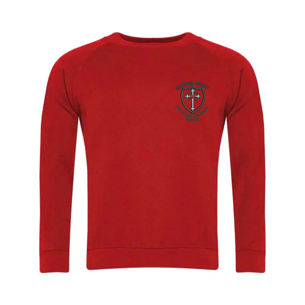 Sacred Heart Primary Red School Sweatshirt with Logo
