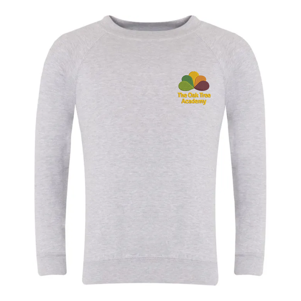 Oak Tree Grey School Sweatshirt with Logo