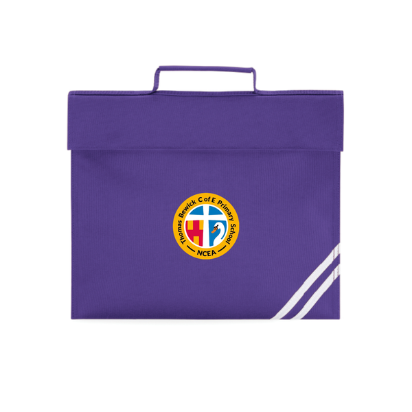 Thomas Bewick Primary School Logo Bookbag with reflective strip